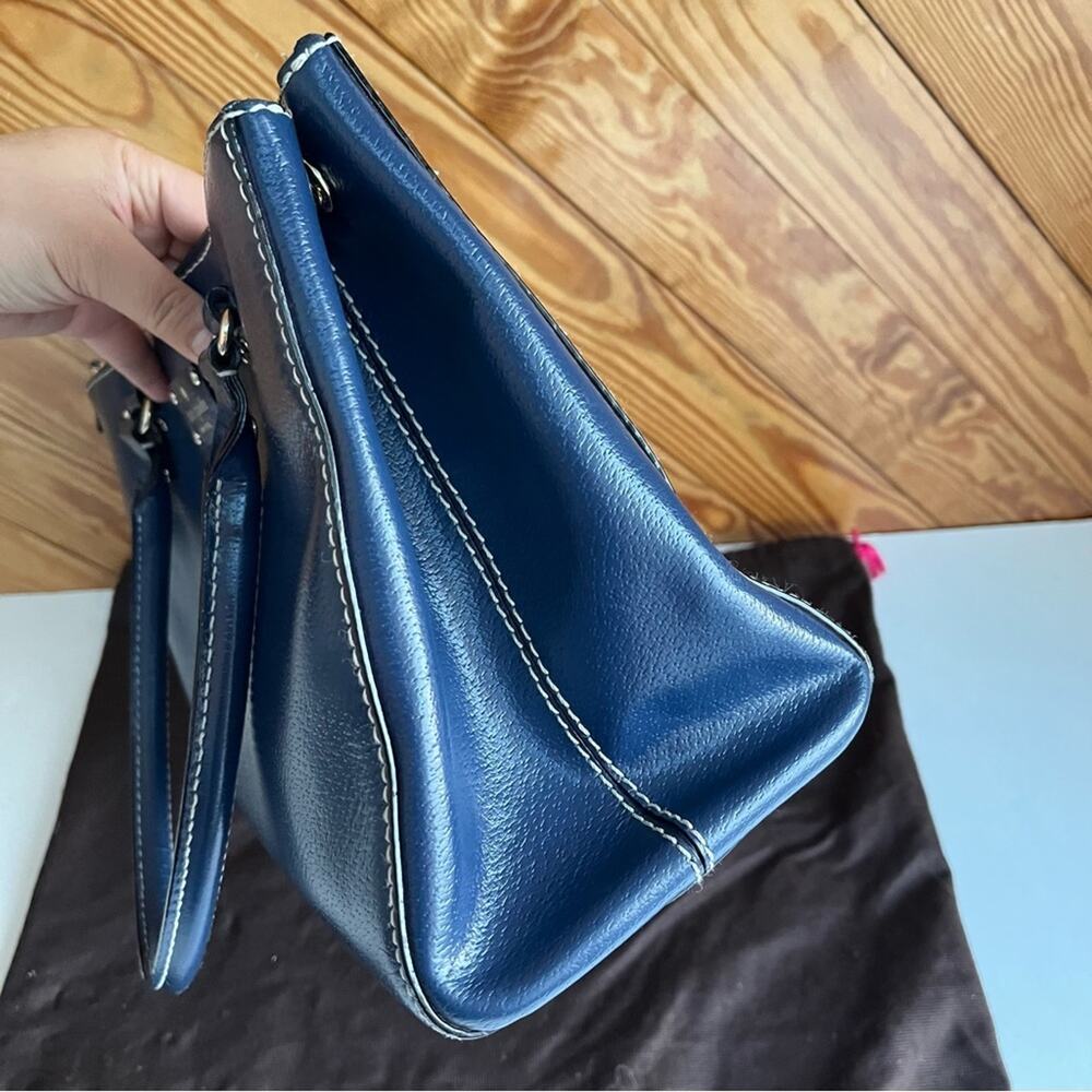 Kate Spade Blue Leather Wellesley Quinn Tote Bag - Picture 5 of 8